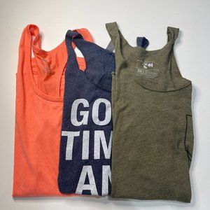 Stay Cool & Chic — Olive, Blue & Salmon Tank Bundle, XS/S